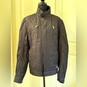 Hugo Boss Men's Black Jarry Zipped Pockets Stand Up Long Sleeve Jacket Size XL